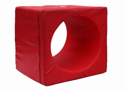 Kostka z dziurką 50x50x50cm czerwona