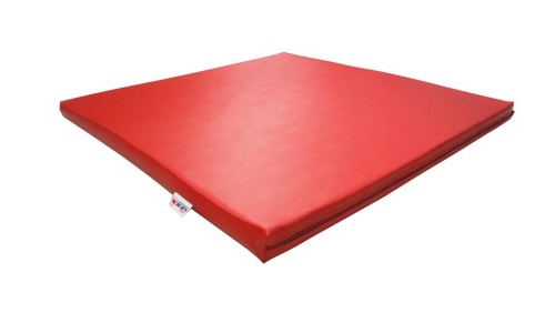 Materac Gimnastyczny Fitness 100x100x5cm antypoślizg czerwony MINI